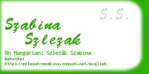 szabina szlezak business card